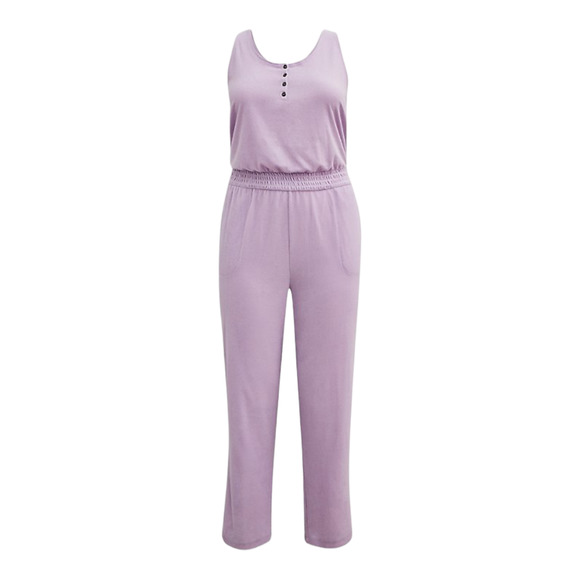 Torrid NWT Henley Jumpsuit Cover Up Terry Lilac Swimsuit Cover Up Size 4X Purple - Picture 5 of 7